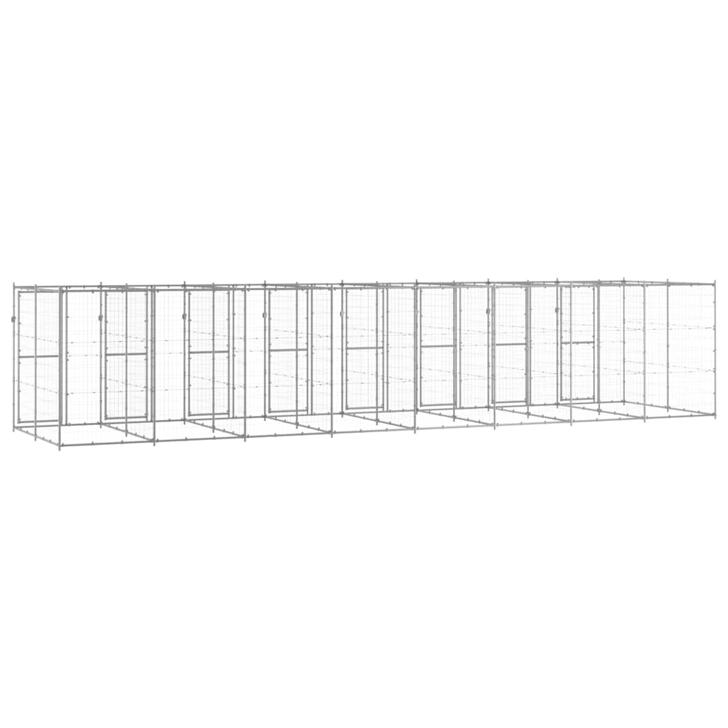 Outdoor Dog Kennel Galvanised Steel 19,36 m²