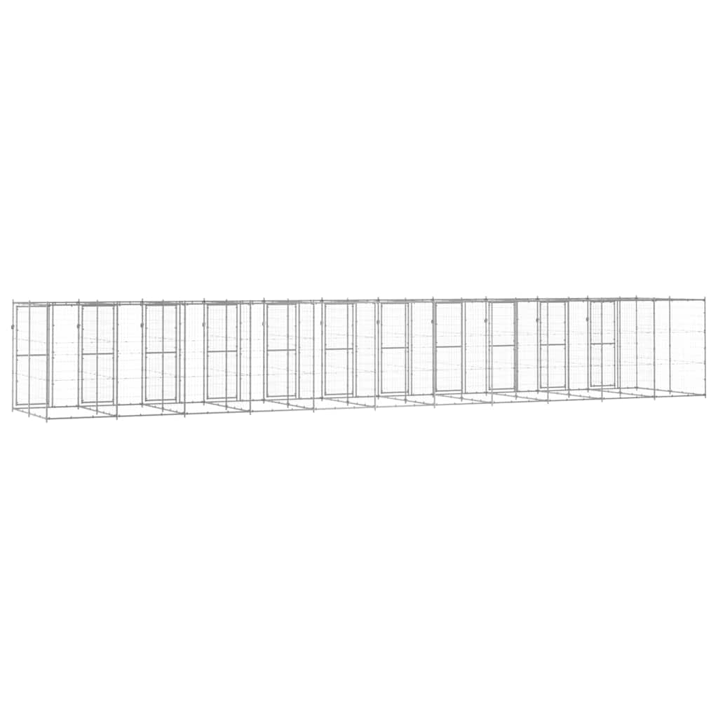 Outdoor Dog Kennel Galvanised Steel 26,62 m²