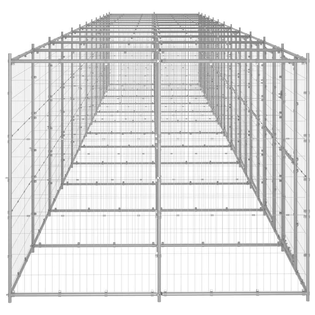 Outdoor Dog Kennel Galvanised Steel 29,04 m²