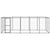 Outdoor Dog Kennel Steel with Roof 12.1 m²