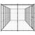 Outdoor Dog Kennel Steel with Roof 16.94 m²