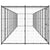 Outdoor Dog Kennel Steel with Roof 26.62 m²