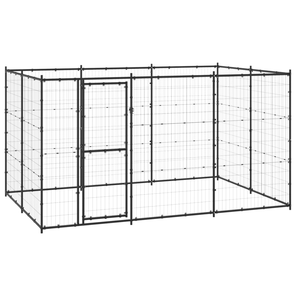 Outdoor Dog Kennel Steel 7.26 m²