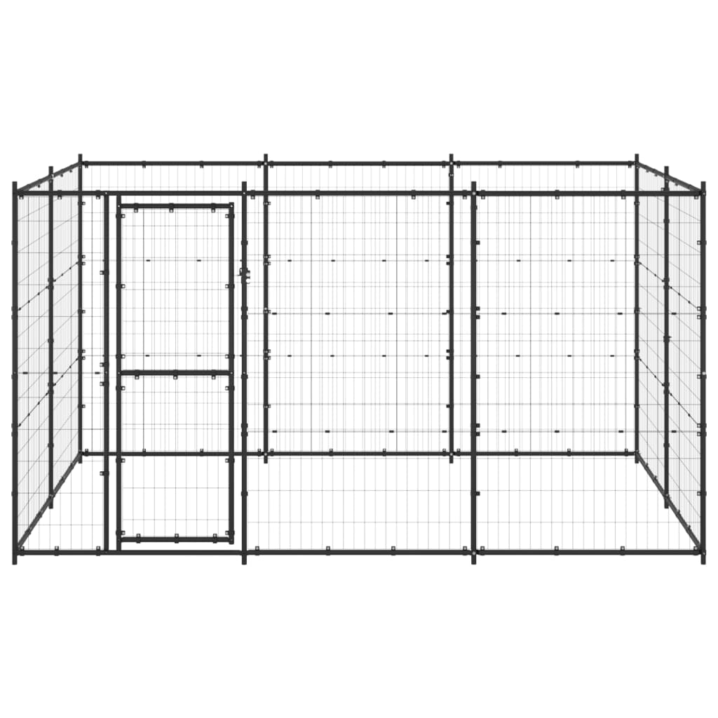 Outdoor Dog Kennel Steel 7.26 m²