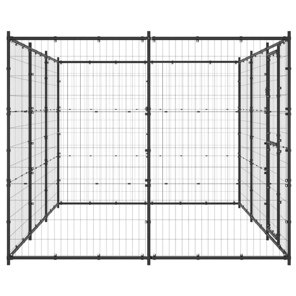 Outdoor Dog Kennel Steel 7.26 m²