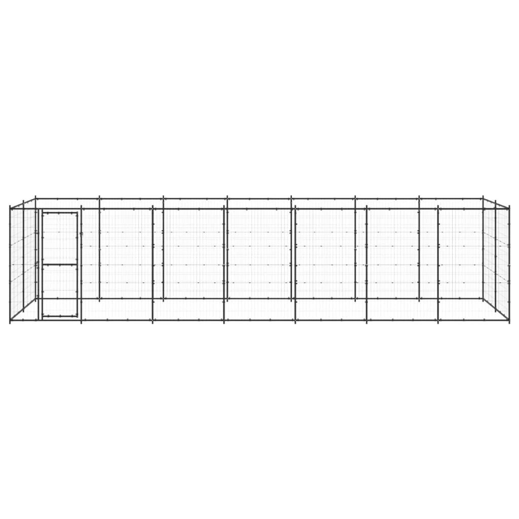 Outdoor Dog Kennel Steel 16.94 m²