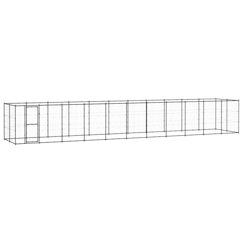 Outdoor Dog Kennel Steel 26.62 m²