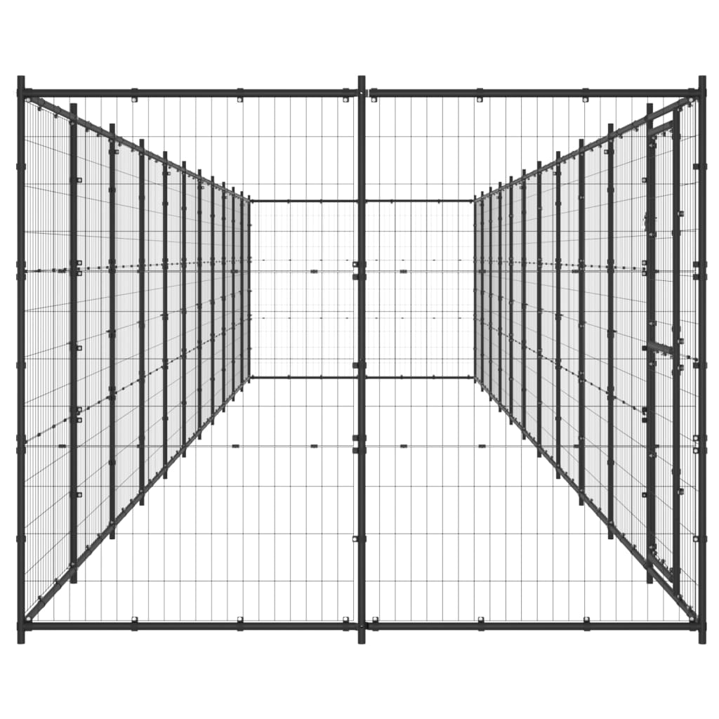 Outdoor Dog Kennel Steel 26.62 m²