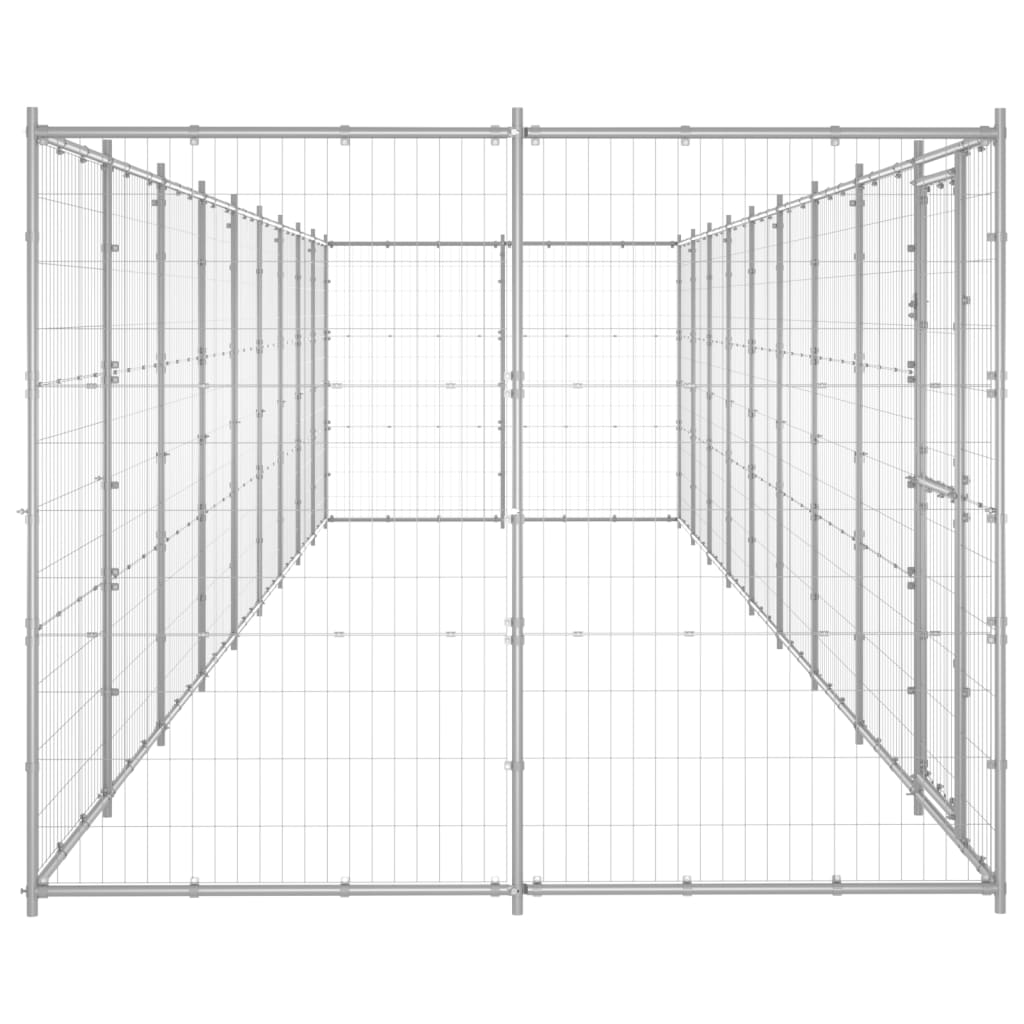 Outdoor Dog Kennel Galvanised Steel 21.78 m²