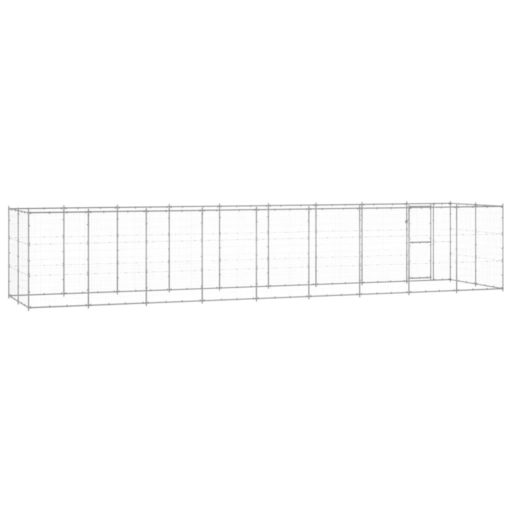 Outdoor Dog Kennel Galvanised Steel 21.78 m²