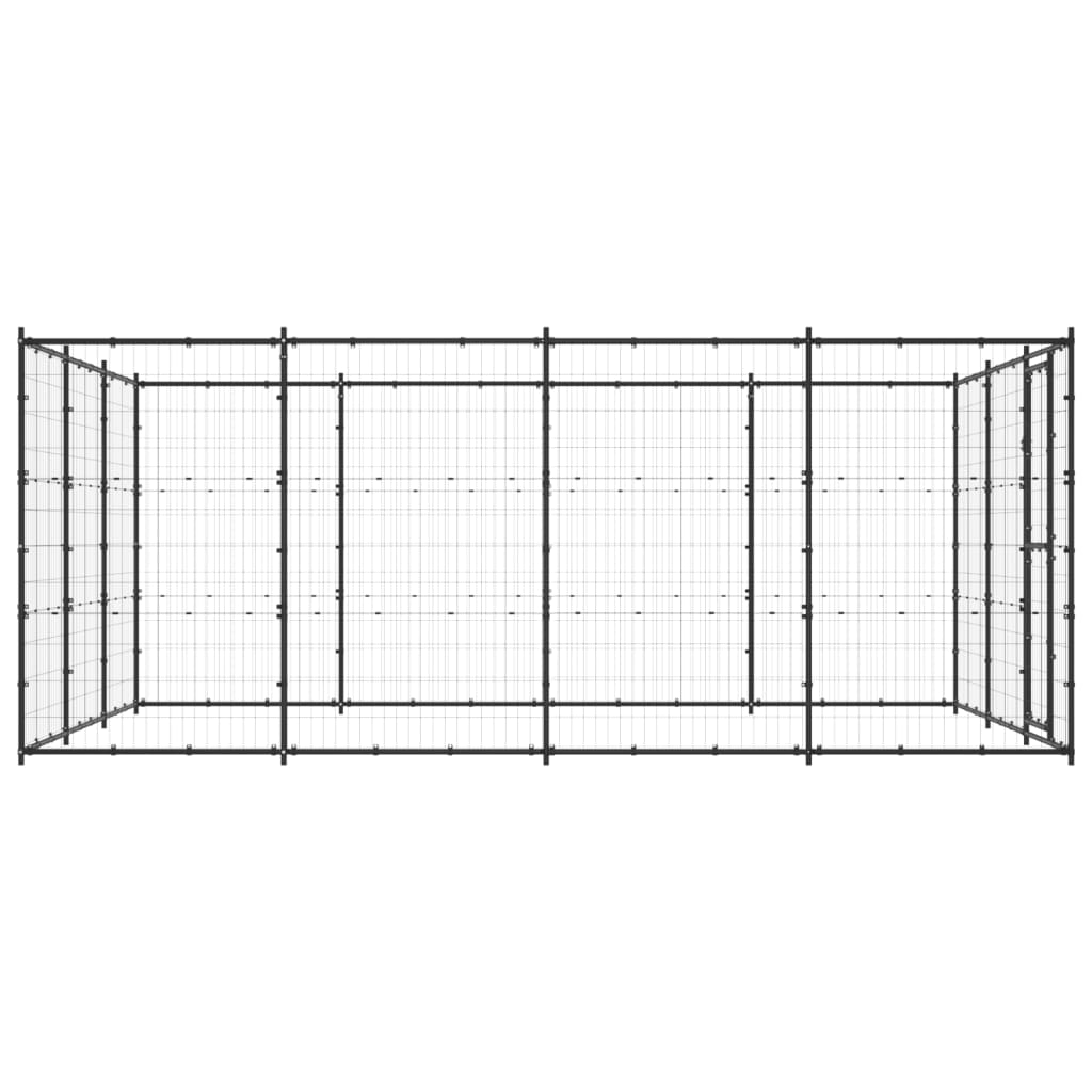 Outdoor Dog Kennel Steel 14.52 m²