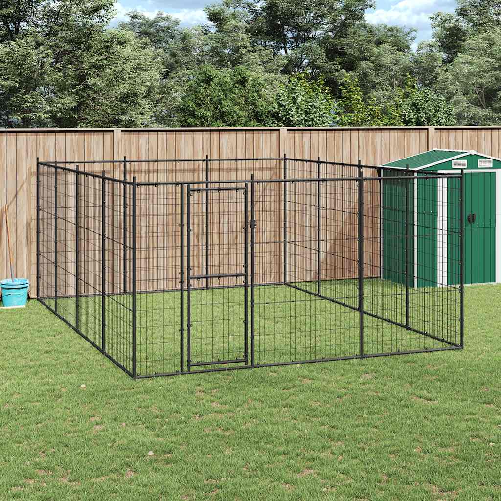 Outdoor Dog Kennel Steel 14.52 m²