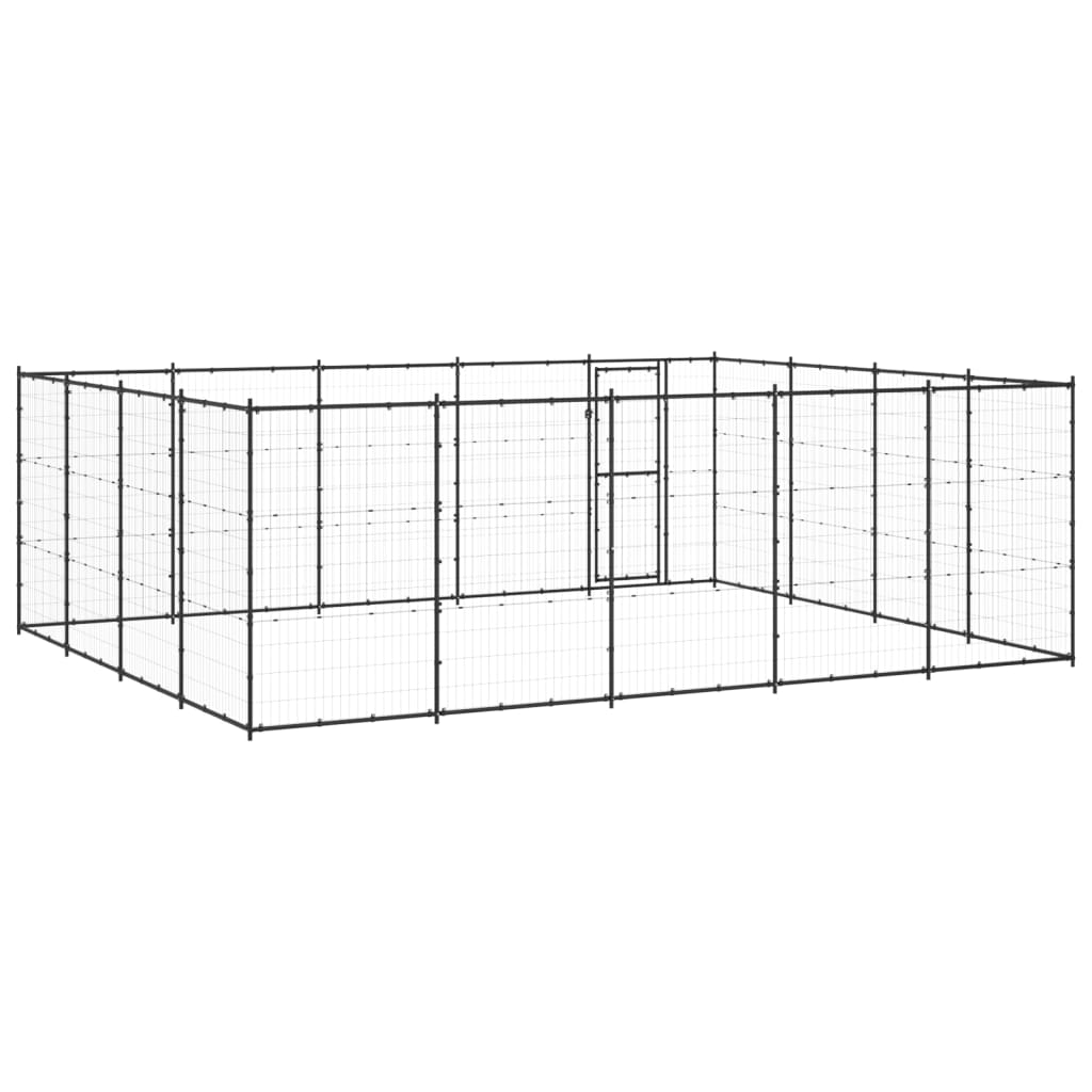 Outdoor Dog Kennel Steel 24.2 m²