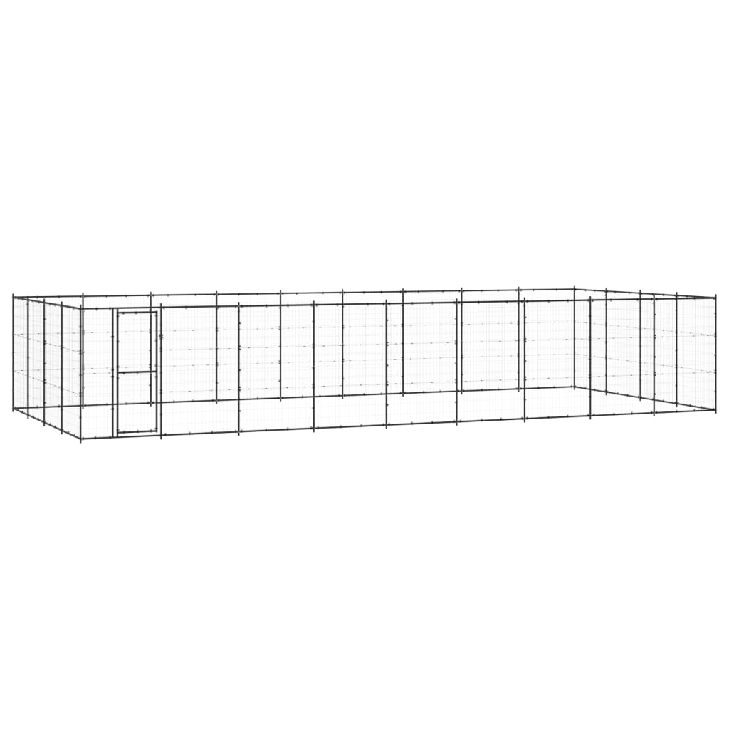 Outdoor Dog Kennel Steel 43.56 m²