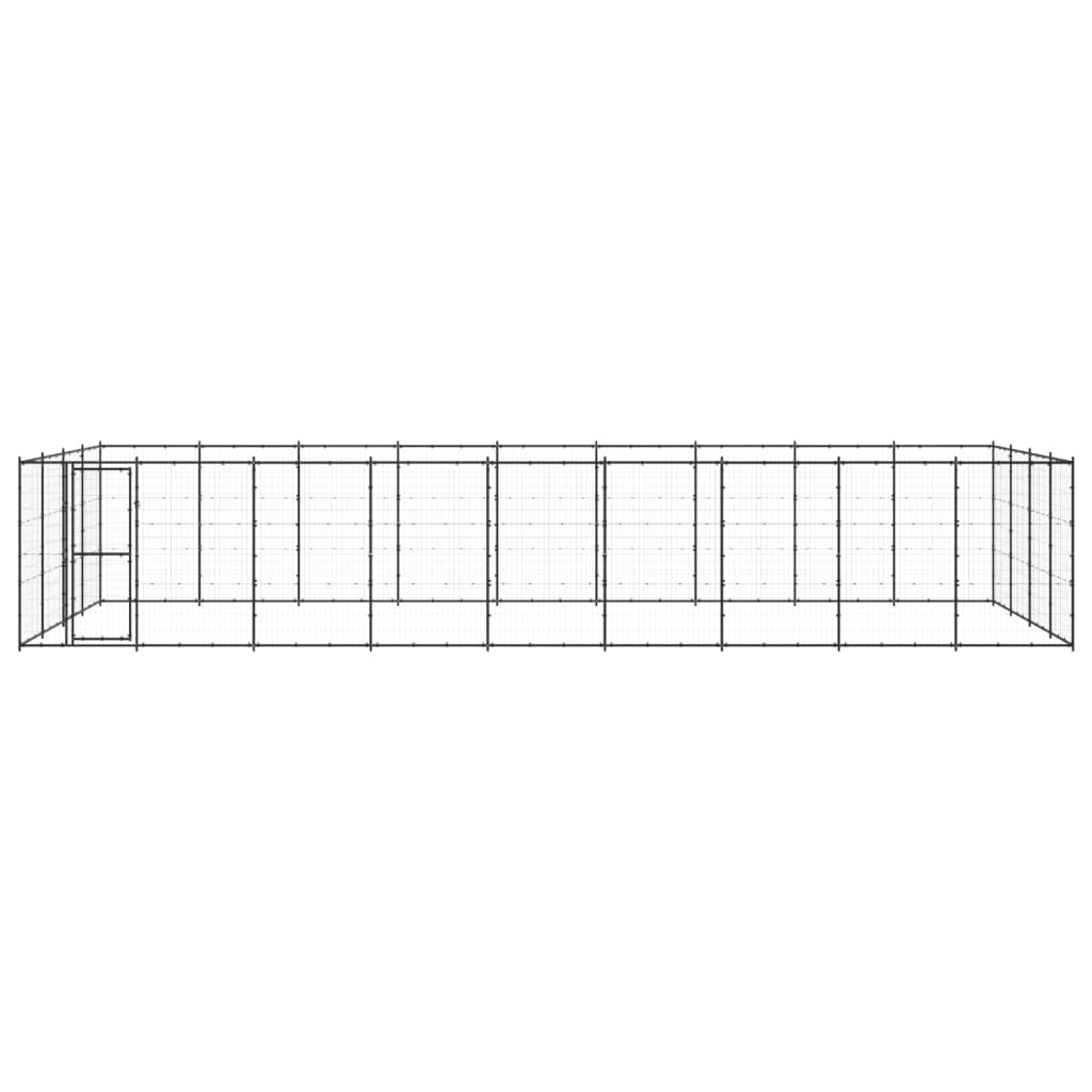 Outdoor Dog Kennel Steel 43.56 m²