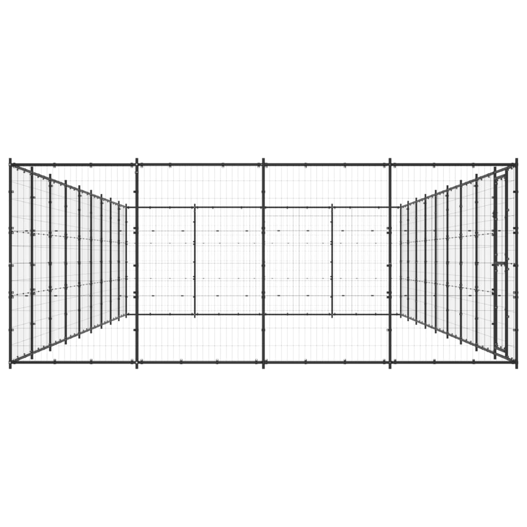 Outdoor Dog Kennel Steel 43.56 m²