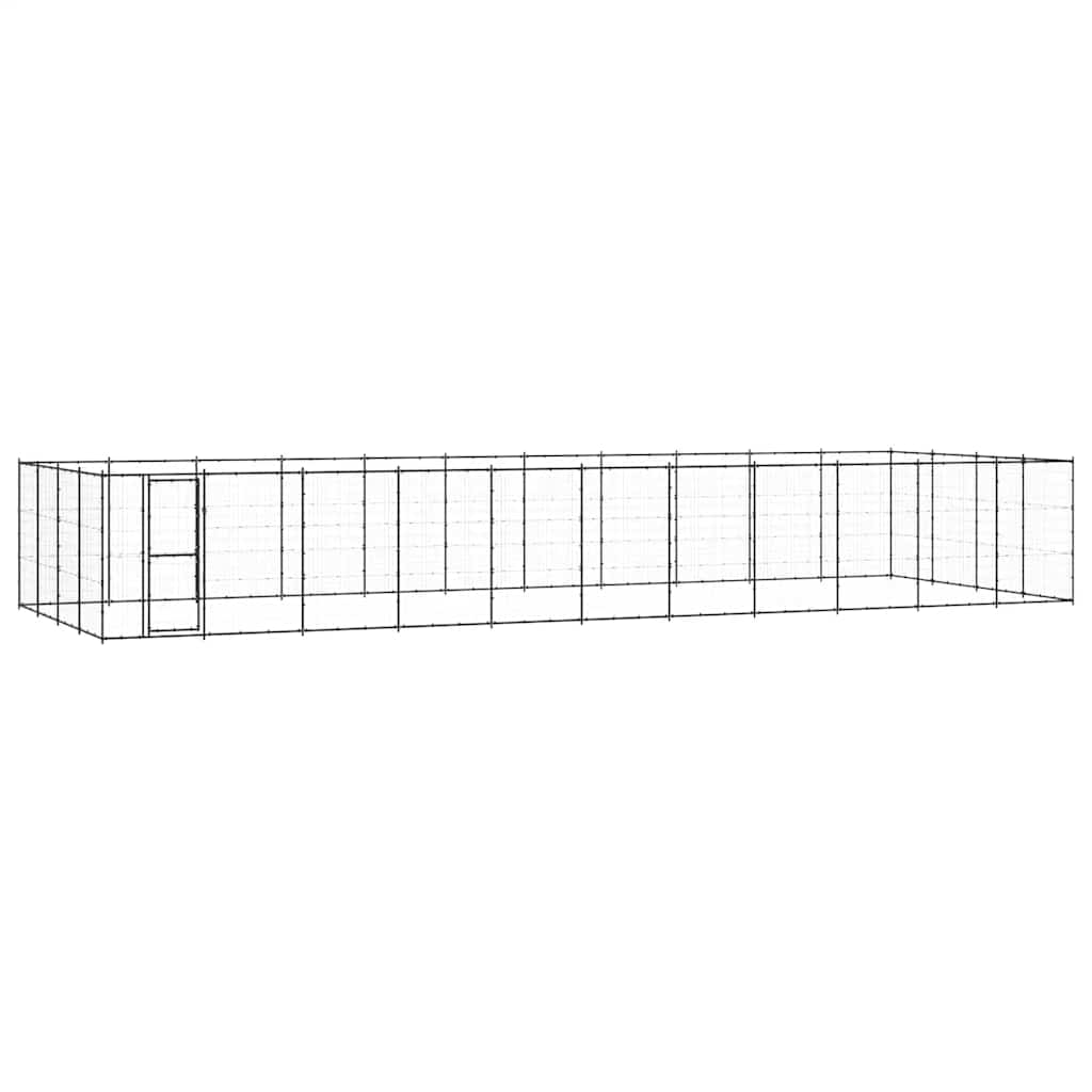Outdoor Dog Kennel Steel 53.24 m²