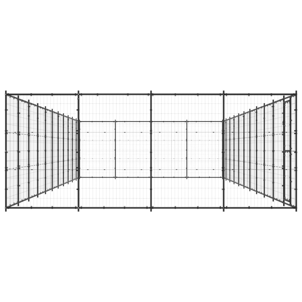 Outdoor Dog Kennel Steel 53.24 m²