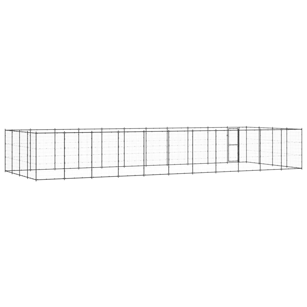 Outdoor Dog Kennel Steel 53.24 m²