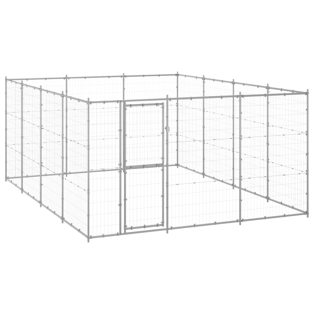 Outdoor Dog Kennel Galvanised Steel 14.52 m²