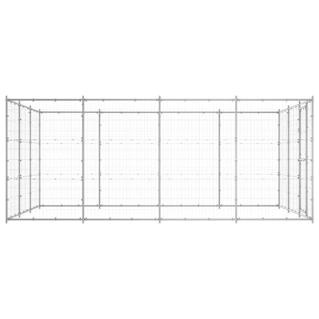 Outdoor Dog Kennel Galvanised Steel 14.52 m²