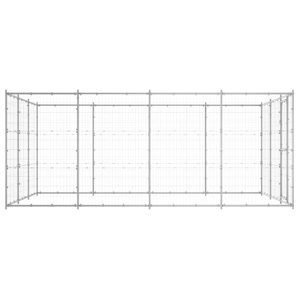 Outdoor Dog Kennel Galvanised Steel 14.52 m²