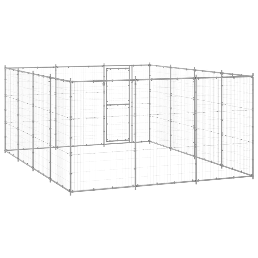 Outdoor Dog Kennel Galvanised Steel 14.52 m²