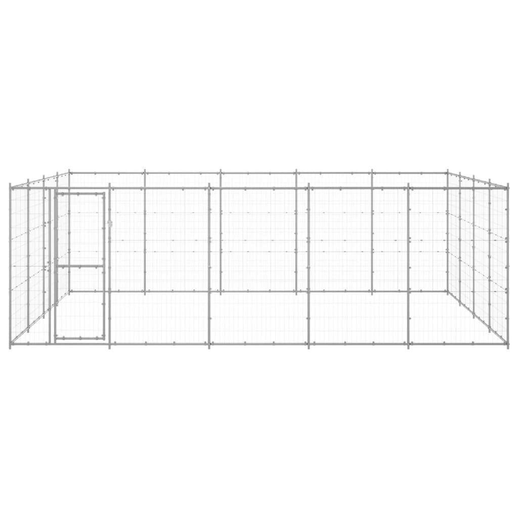 Outdoor Dog Kennel Galvanised Steel 24.2 m²