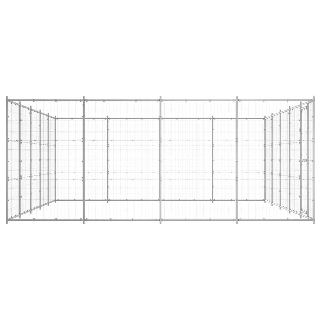 Outdoor Dog Kennel Galvanised Steel 24.2 m²