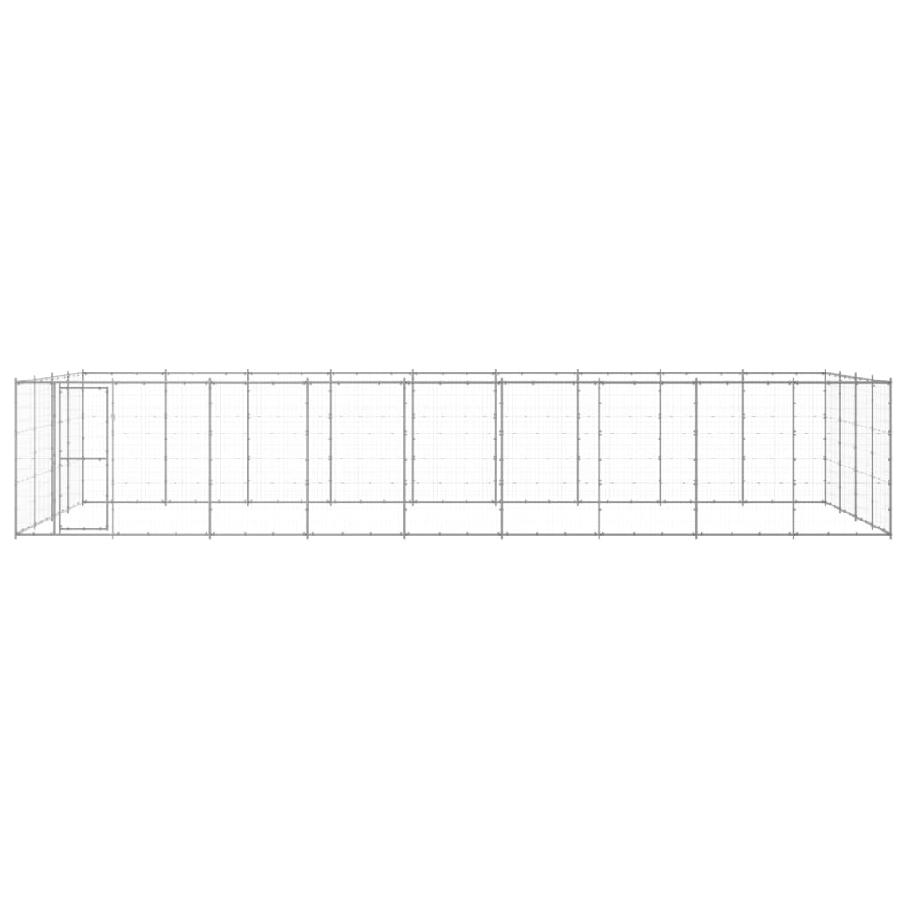 Outdoor Dog Kennel Galvanised Steel 43.56 m²