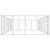 Outdoor Dog Kennel Galvanised Steel 43.56 m²