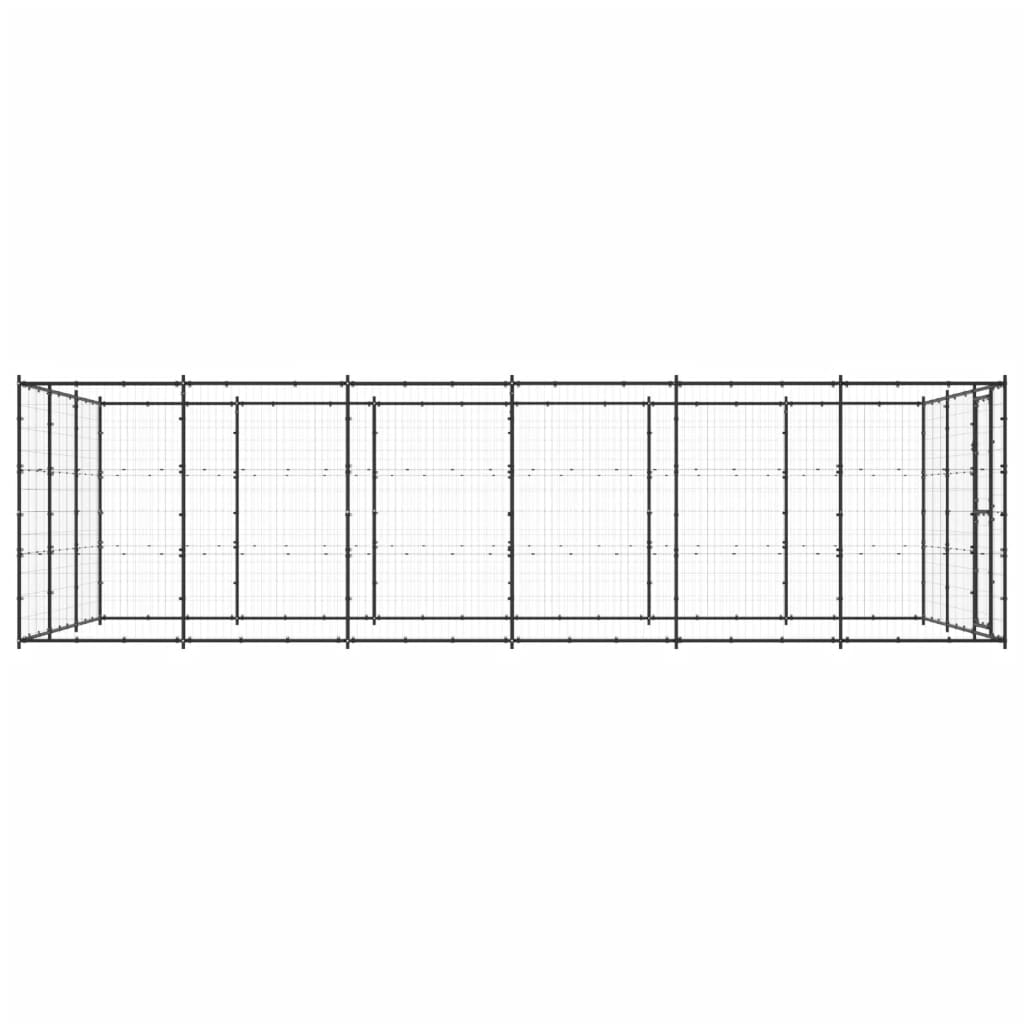 Outdoor Dog Kennel Steel 21.78 m²