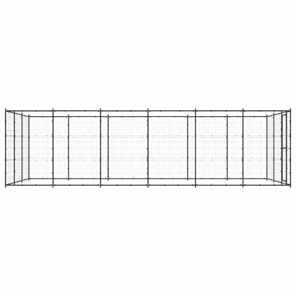 Outdoor Dog Kennel Steel 21.78 m²