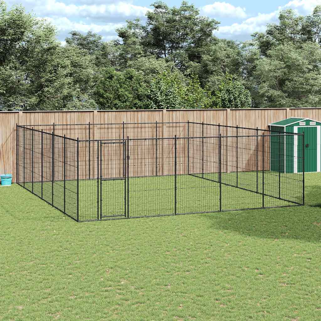 Outdoor Dog Kennel Steel 36.3 m²