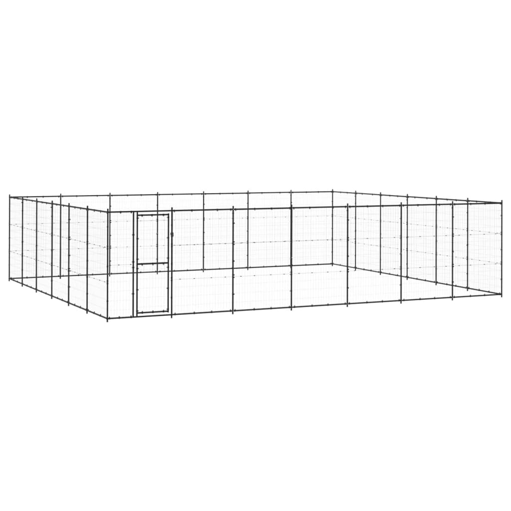 Outdoor Dog Kennel Steel 50.82 m²