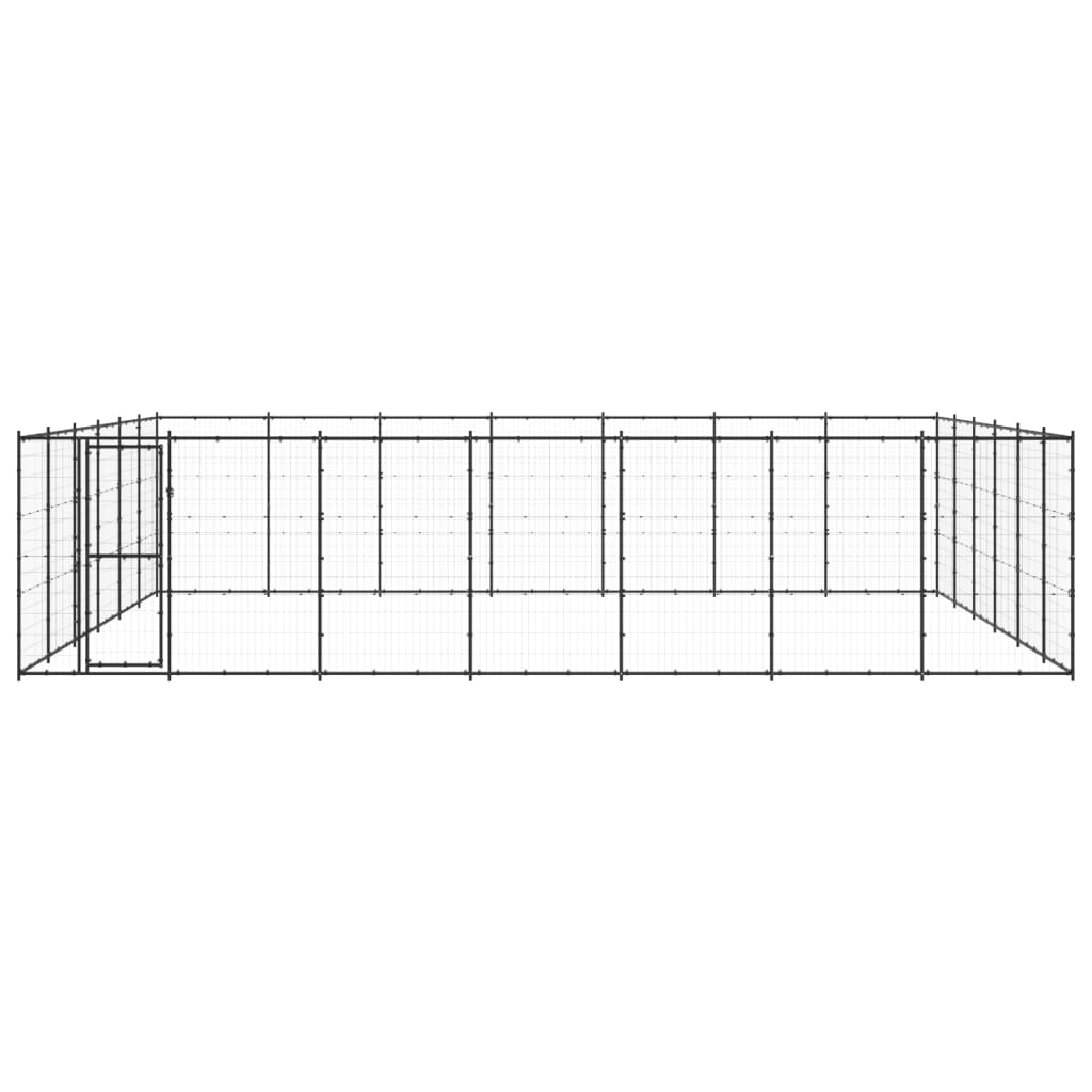 Outdoor Dog Kennel Steel 50.82 m²