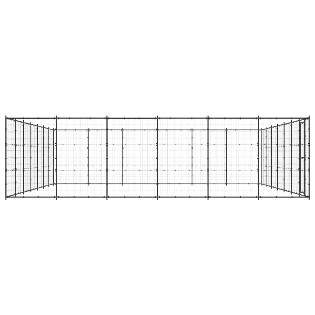 Outdoor Dog Kennel Steel 50.82 m²