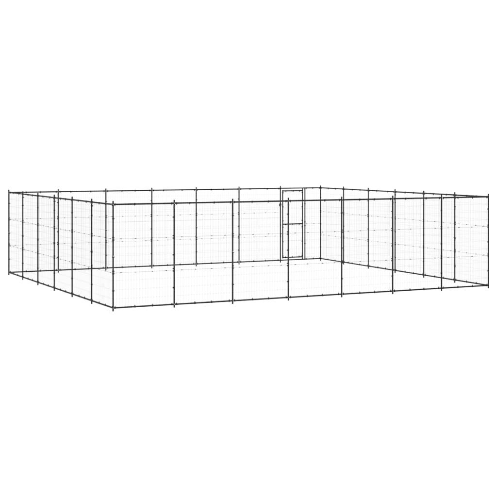 Outdoor Dog Kennel Steel 50.82 m²