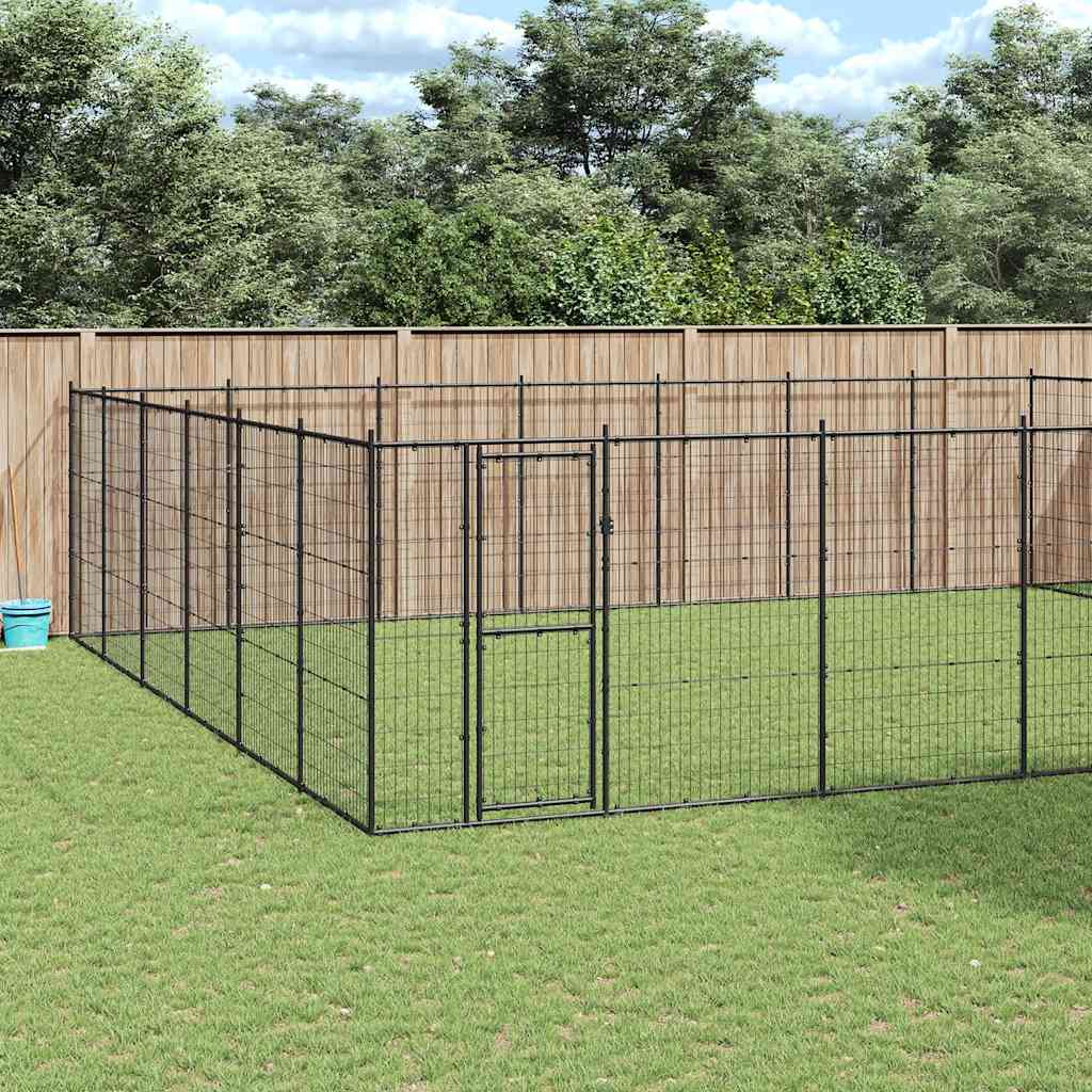 Outdoor Dog Kennel Steel 50.82 m²