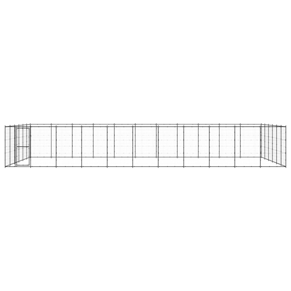 Outdoor Dog Kennel Steel 79.86 m²