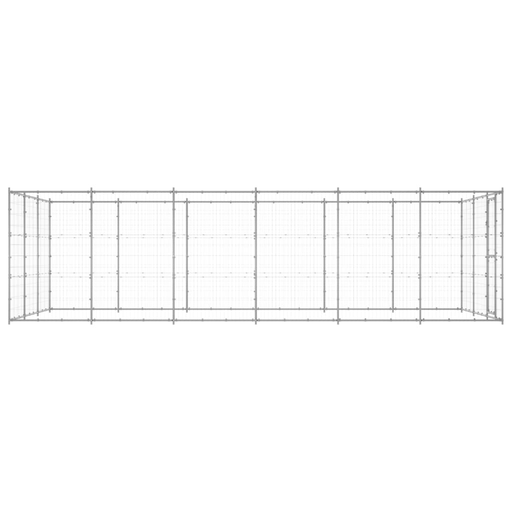 Outdoor Dog Kennel Galvanised Steel 21.78 m²
