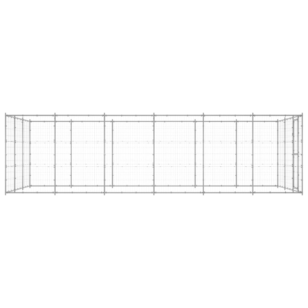 Outdoor Dog Kennel Galvanised Steel 21.78 m²