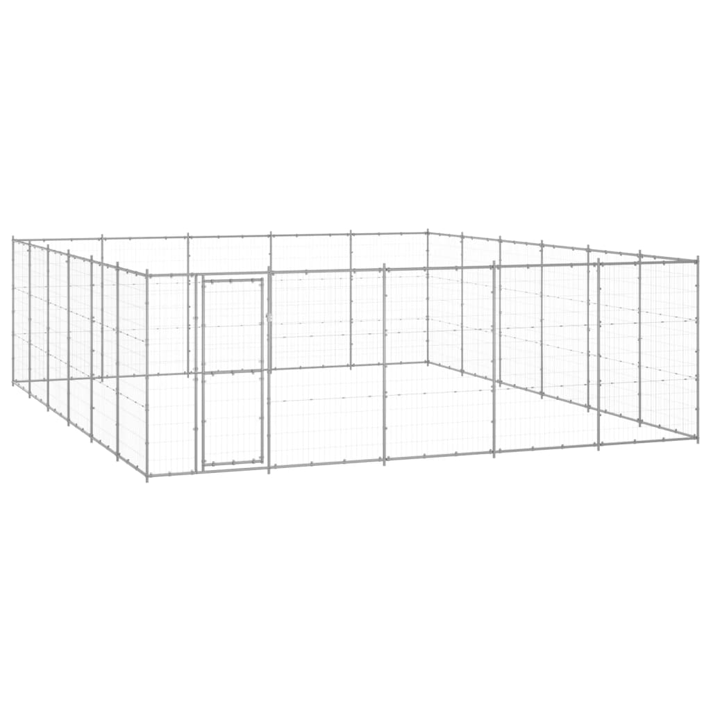 Outdoor Dog Kennel Galvanised Steel 36.3 m²