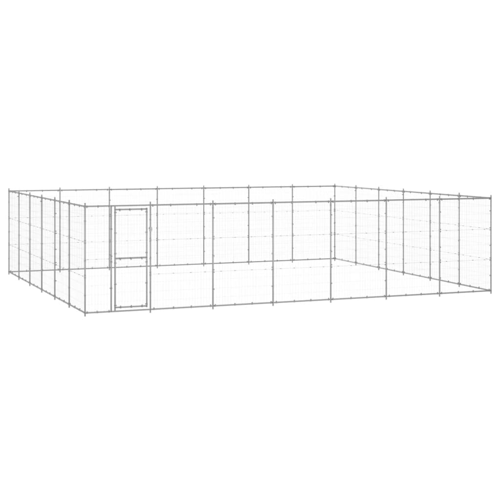 Outdoor Dog Kennel Galvanised Steel 50.82 m²