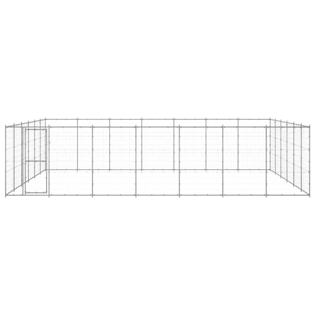 Outdoor Dog Kennel Galvanised Steel 50.82 m²