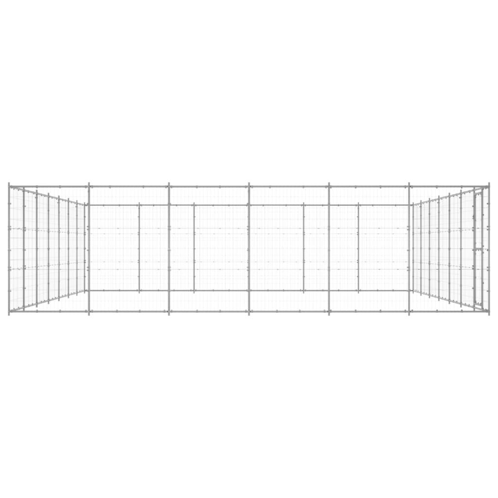 Outdoor Dog Kennel Galvanised Steel 50.82 m²
