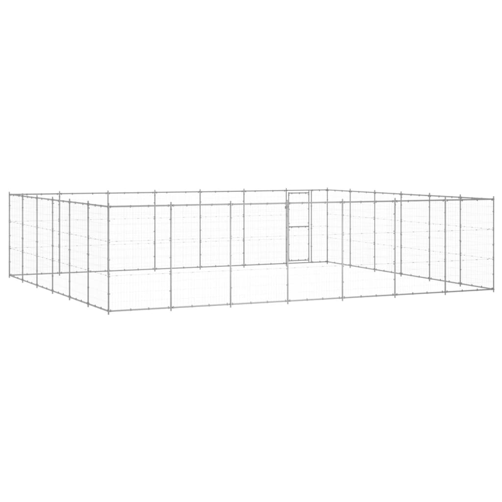 Outdoor Dog Kennel Galvanised Steel 50.82 m²