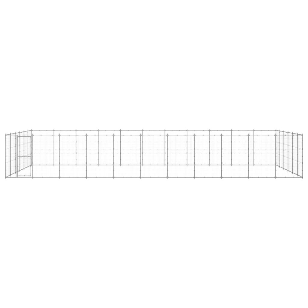 Outdoor Dog Kennel Galvanised Steel 79.86 m²