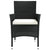 Garden Chairs with Cushions 4 pcs Poly Rattan Black