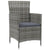 Garden Chairs with Cushions 4 pcs Poly Rattan Grey